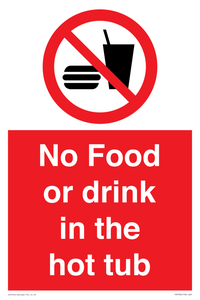 No Food or drink in the hot tub